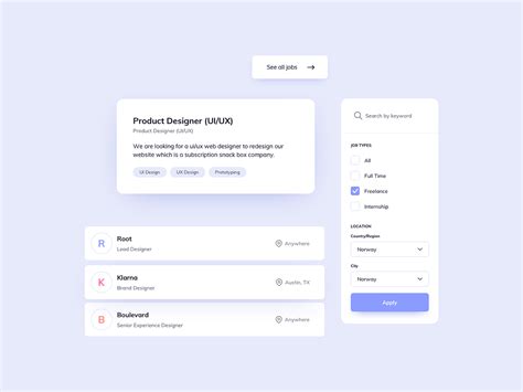Image result for Filter UI Design Templates