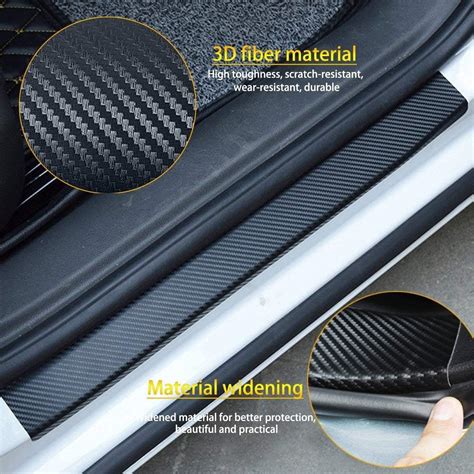 Buy Car Door Sill Car Door Edge Guard 5D Carbon Fiber Wrap Film ...