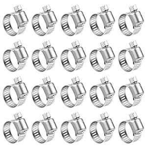 Stainless Steel Hand Adjustable Worm Hose Clamps | 3/4 Inch Gas Water ...