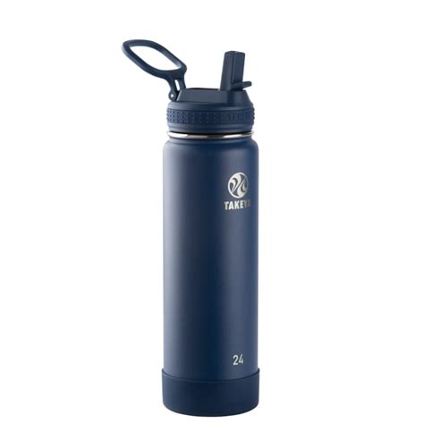Takeya 24-fl oz Stainless Steel Insulated Water Bottle- Midnight 51229 ...