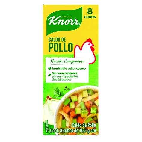 Caldo de pollo knorr 8 cubos de 10,5 g. c/u. - SUPER ABASTO MX