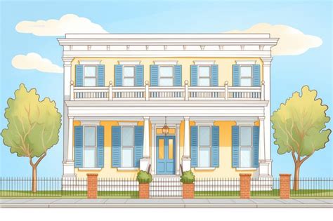 Greek revival style building with pilasters and windows magazine style ...