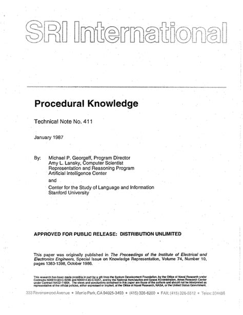 Image result for Procedural Knowledge Examples