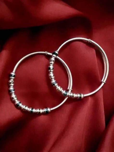 Silver Gifting Ideas For Babies | Baby Bangle, Kada, Nazaria, Anklet ...