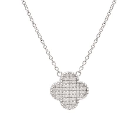 The Radiant Clover – Sterling Silver Four-Leaf Pendant Necklace | Canvi ...