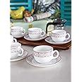 La Opala Diva, Sovrana Collection, Opal Glass Cup & Saucer Set 12 pcs ...