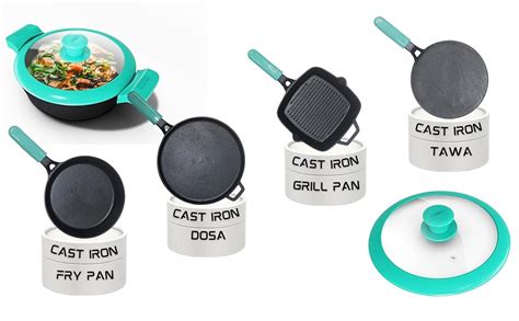 Buy GEMMA Cast Iron Chapati Tawa with Silicone Grip|26cm|Pre-Seasoned ...