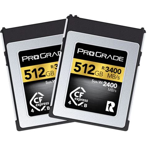 Buy ProGrade Digital 512GB CFexpress 4.0 Type B Gold Memory Card (2 ...