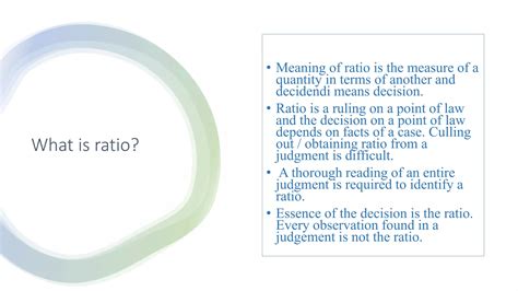 RATIO DECIDENDI | PPTX