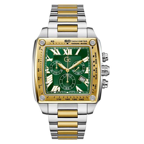 Gc Retrofit Green Square Quartz Men Watch - Guess Collection - Z56006G9 ...