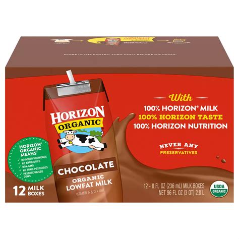 Horizon Organic 1% Lowfat Uht Chocolate Milk 12 pk Boxes - Shop Milk at ...