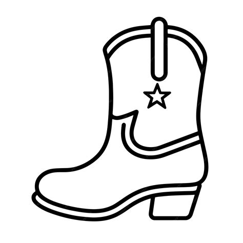 Premium Vector | Minimalist vector depiction of a cowboy boot outline ...