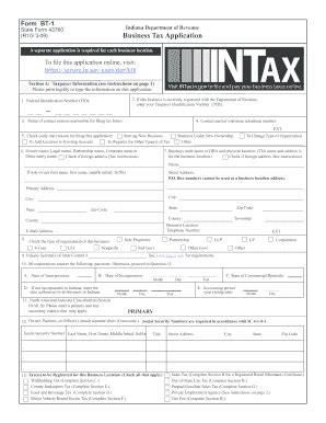 IN Form BT-1 2009 - Fill out Tax Template Online