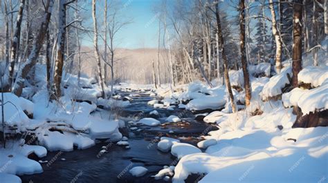 Premium Photo | Photorealistic Winter Landscape In Quebec Province Realistic And Hyperdetailed ...