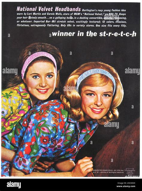 1962 Burlington's National Velvet Headbands, with Lori Martin & Carole ...