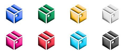 Free Box icon set, colorful symbols graphic elements 18725823 PNG with Transparent Background