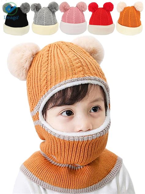 Deago Kids Winter Hat, Baby Knit Hat, Baby Girls Boys Winter Hat, Thick ...