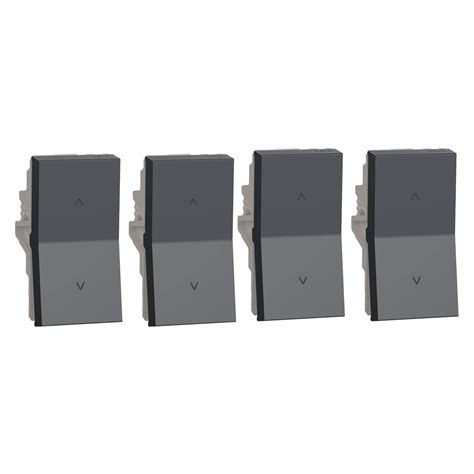 Schneider Electric Unica Pure-16AX 2 Way Switch, Grey (Pack of 4 ...