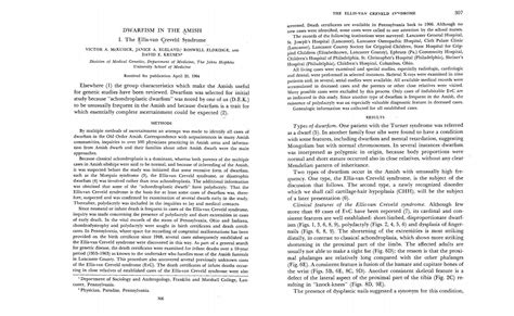307 DWARFISM IN THE AMISH I. The Ellis-van Creveld Syndrome ...
