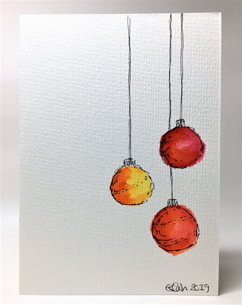 christmas cards hand painted