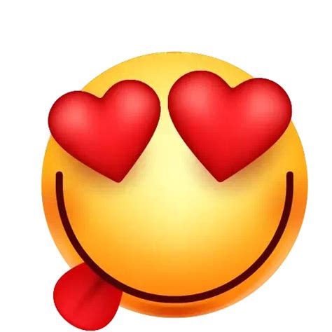 Heart Eyes Emoji Transparent PNG - PNG Mart