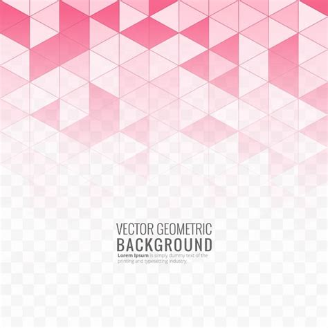 Beautiful pink geometric background illustration | Premium Vector