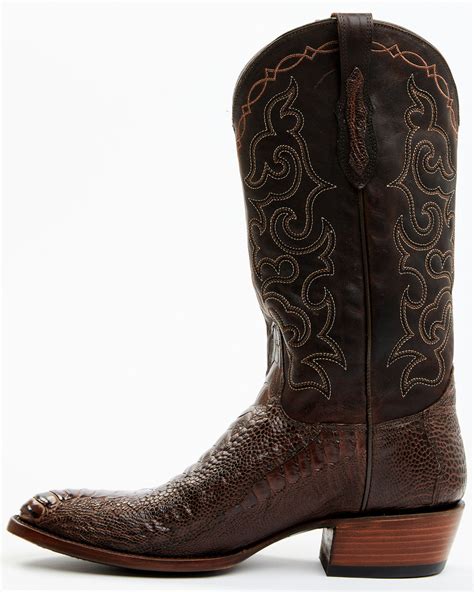 Cody James Men's Exotic Ostrich Leg Western Boots - Round Toe, Brown