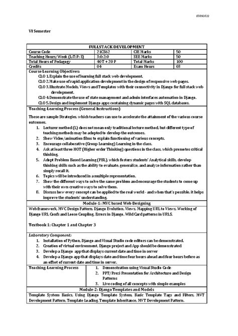 Full Stack Development Notes for 21CS62 - VI Semester Exam Preparation ...
