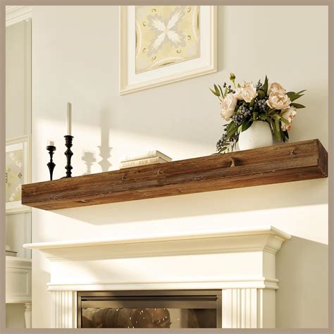 Amazon.com: Avana Rustic Fireplace Mantle Shelf 60 Inches - Handcrafted ...
