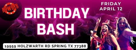 April Birthday Bash , 19959 Holzwarth Rd, Spring, TX, 12 April to 13 ...