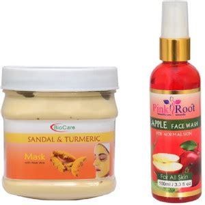 PINKROOT APPLE FACE WASH 100ML WITH SANDAL MASK 500GM Price in India ...