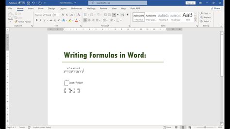 Image result for Word Formulas