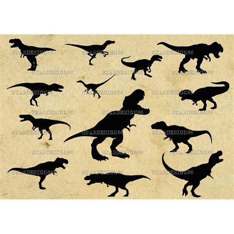 Digital SVG PNG JPG Dinosaurs, raptors, silhouette, vector, - Inspire Uplift