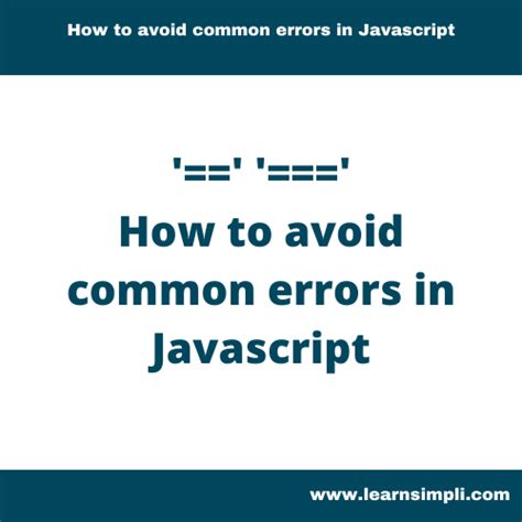 Image result for The Most Common Error in JavaScript