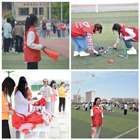 我校青年志愿者热情服务学校第八届体育运动会
