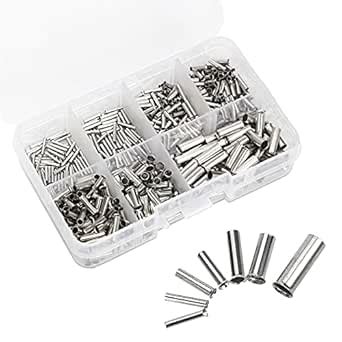 Teansic 600 Pcs 7 Sizes Wire Ferrules Kits Tinned Copper Crimp ...