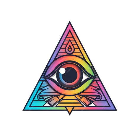 Premium AI Image | All seeing eye in a triangle with a triangle and a ...