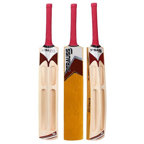 Strauss Supreme Scoop Tennis Cricket Bat, Half Duco, Yellow, (Wooden ...