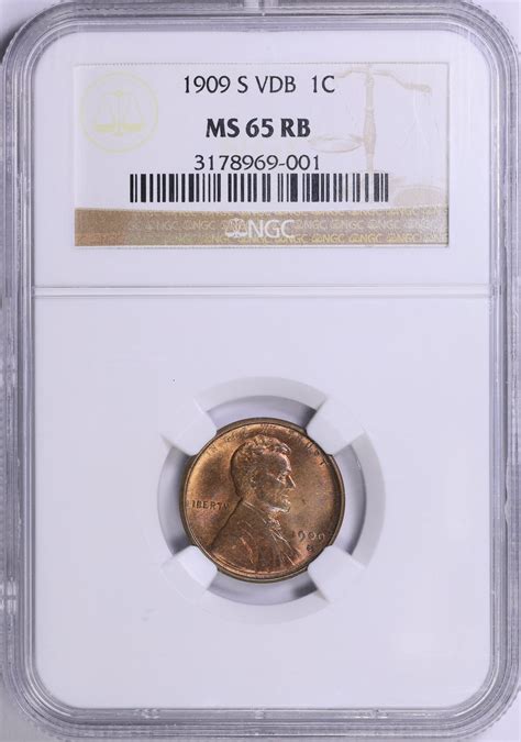 1909-S Lincoln Cent V.D.B. NGC MS-65 RB (Item 1883000 ...