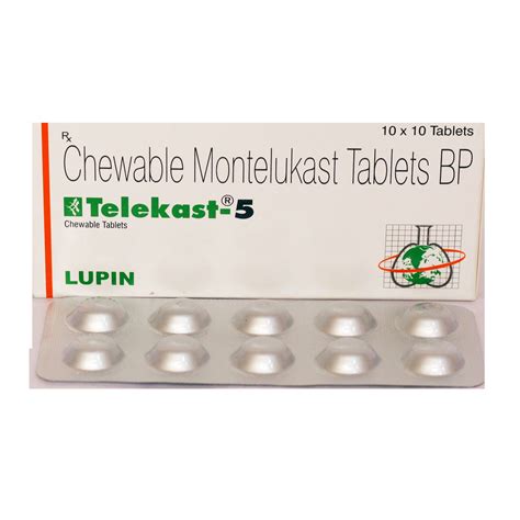 Telekast-5 Chewable Tablet 10's Price, Uses, Side Effects, Composition ...