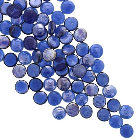 Juvale Glass Pebble Gems for Vases, DIY Crafts (400 Count) Dark Blue ...