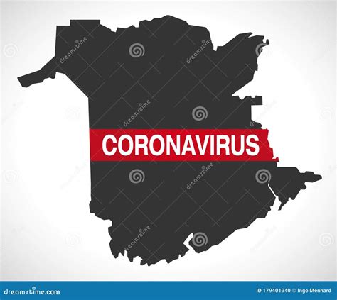 New Brunswick Canada Map Black Silhouette. NB, Canadian Province Shape ...