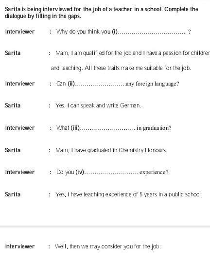 Dialogue writing for 4 marks - Brainly.in