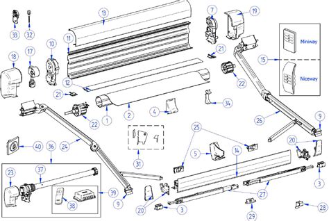 Thule attachment for support foot on front rail 2 pieces left and right ...