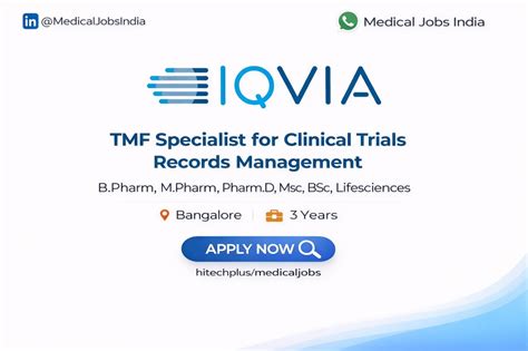 IQVIA Hiring TMF Specialist | Clinical Trials Documentation Job in ...