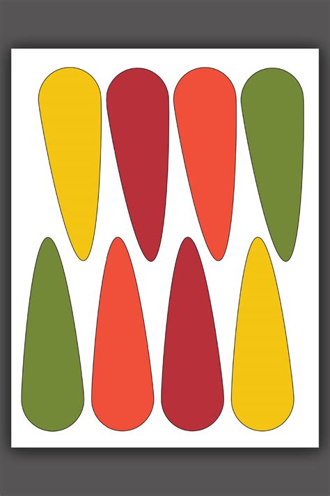 Turkey Feather Cut Out Template