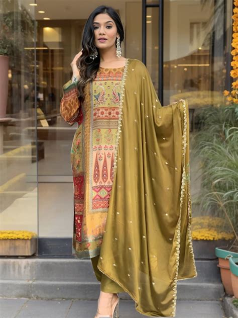 Multicolor Salwar Kameez Pant With Dupatta Suits – bhagwatidesigner