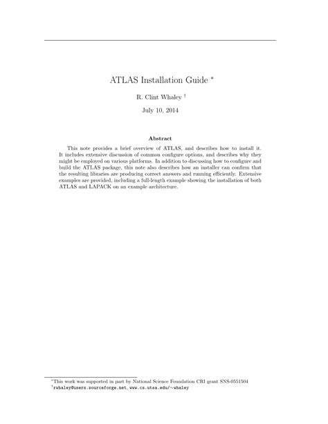 Atlas Installation 的图像结果