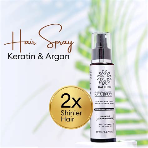 Best Hair Shine Spray with Keratin and Argan Oil | Ballush
