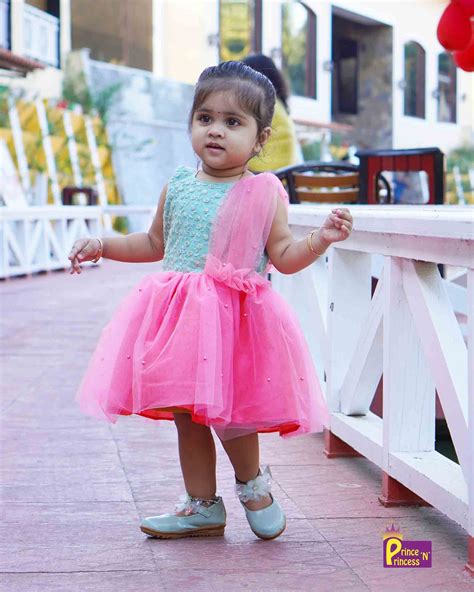 Kids Ram Green And Peach Party Frock LDF244 – Prince N Princess